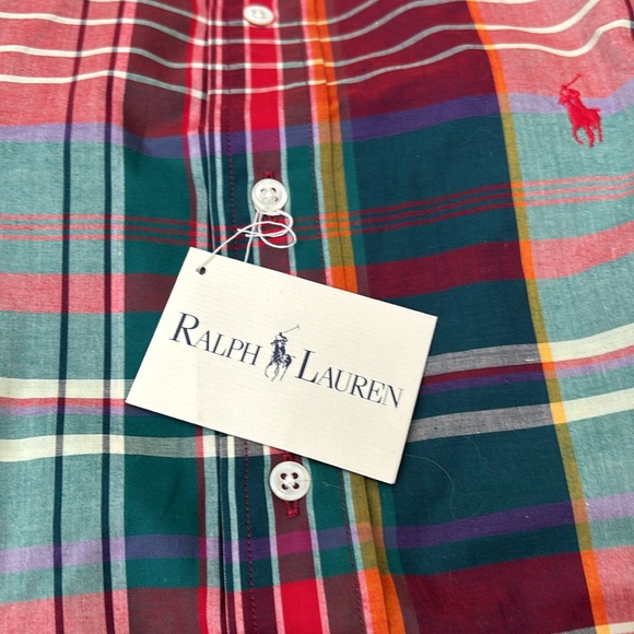 Ralph Lauren polo madras long sleeve med NWT shirt - Picture 3 of 3